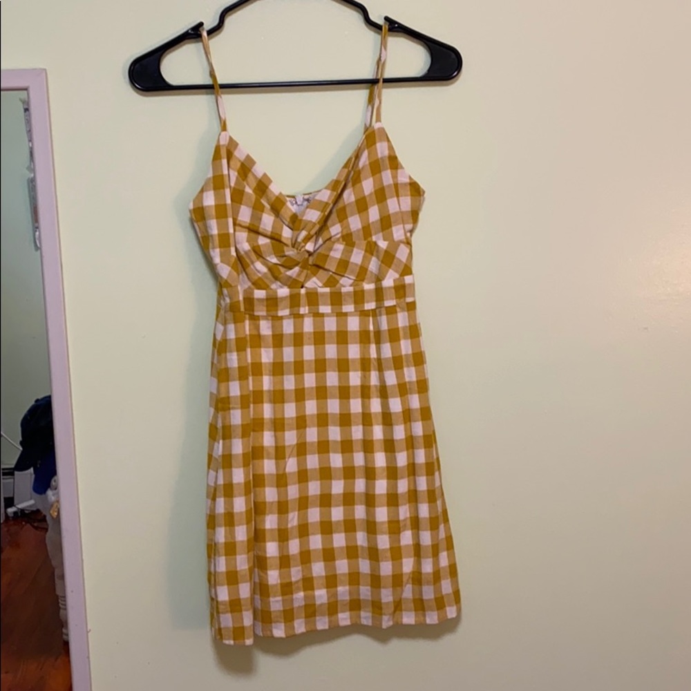 Yellow gingham dress